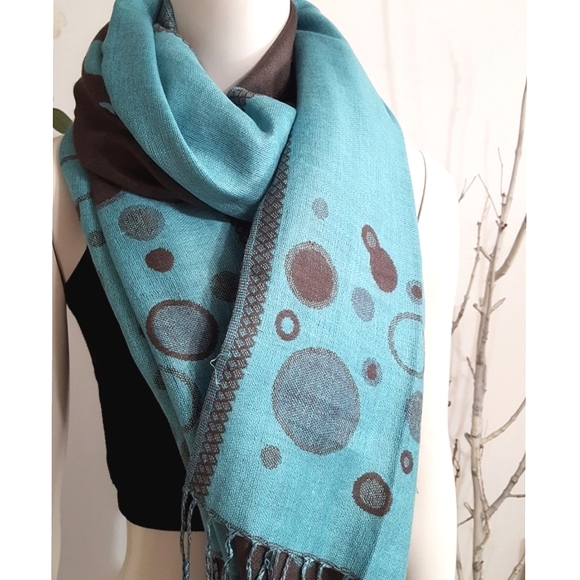 90's Pashmina🔥Reversible Large Blanket Scarf|NWOT - Picture 3 of 6